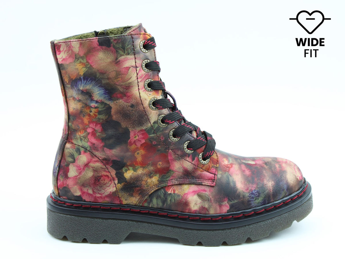 Justina2 Peony Floral WIDE FIT