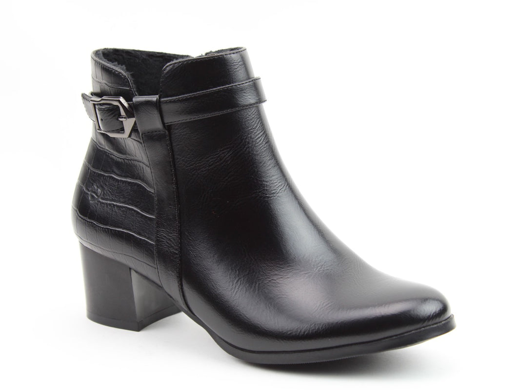 heavenly feet black ankle boots